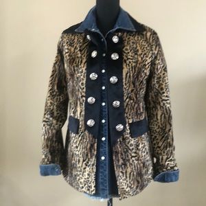 Leopard print blazer